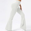 BABYYER Women Ribbed Flare Leggings, High Waist Stretchy Yoga Pants, Lightweight Workout Fitness Trousers - 4 of 4