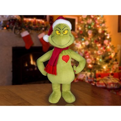 Gemmy 19.5-inch Dr. Seuss The Grinch Christmas Plush Light Up Front Door Greeter