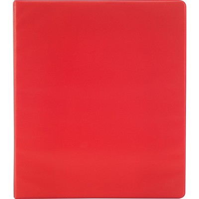 Staples Non-View Binder with Round Rings Red 2" 26584