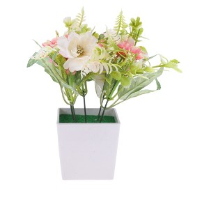 Unique Bargains Artificial Plants Hibiscus Plastic 2.95"x2.95"x7.48" 1 Pc - 1 of 4