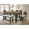 TiramisuBest Industrial Counter-Height Bench - Light Gray Foam-Cushioned Seat for Kitchen & Dining - 2 of 4