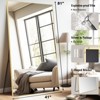 Aoibox Gold Rectangle Oversized Full Length Mirror with Stand, Large Full Body Dressing Standing Floor Mirror, Wall Mounted Mirror for Home Decor - 2 of 4