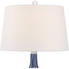 Possini Euro Design Modern Table Lamp with USB Charging Port 29" Tall Blue Art Glass White Fabric Drum Shade for Living Room Bedroom (Color May Vary) - 4 of 4