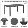 FONTOI 6-Piece Grey Wooden Dining Table Set with Bench and Upholstered Chairs for Comfortable Family Meals and Kitchen Dining, Gray, 58.5"*34.5"*30" - 4 of 4