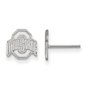 Black Bow Jewelry Sterling Silver Ohio State Buckeyes NCAA Post Earrings - 1 of 3