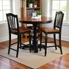 FurniFact,Elegant Counter Height Chairs – Wooden Bar Stools with Backs, Set of 2 - 2 of 4