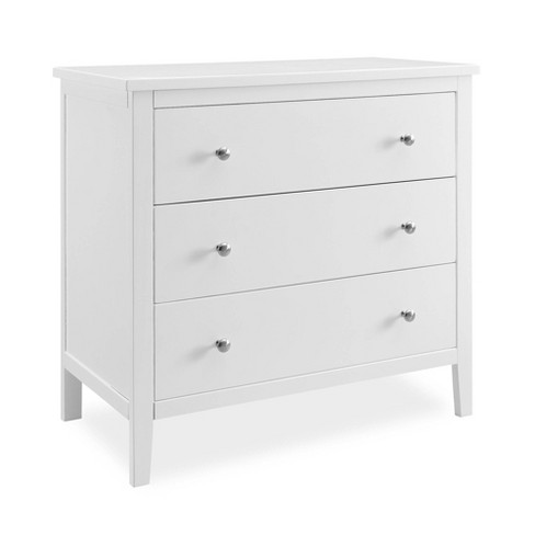 Delta Children Campbell 3 Drawer Dresser With Interlocking Drawers Bianca White Target