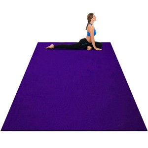 Large Yoga Mat 6' x 4' x 8 mm Thick Workout Mats for Home Gym Flooring Purple - 1 of 4