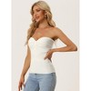 INSPIRE CHIC Women's Knit Twist Knot Front Off Shoulder Strapless Bandeau Top - 3 of 4