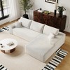 107" Cloud Plush Corduroy Modular L-Shaped Sectional Sofa with Right Chaise, Floor Design, No Assembly - 3 of 4