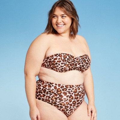 plus size strapless swim top