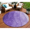 Purple Lilac And Lavender Ombre Washable Indoor Outdoor Area Rug - 2 of 4
