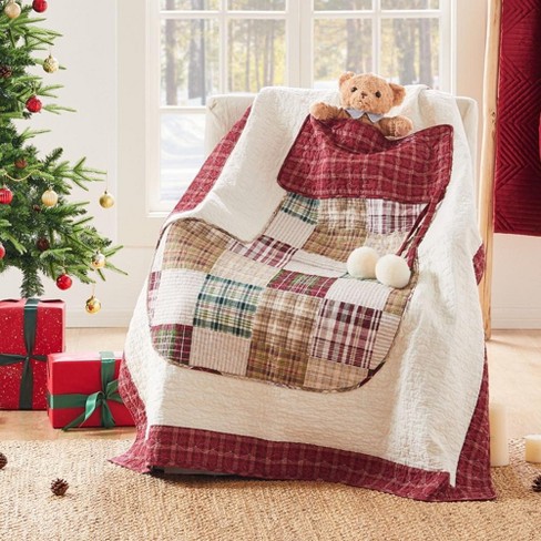 Christmas quilted throw hot sale