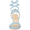 Allegra K Women's Lace Up Suede Heels Stiletto High Heels Sandals - 3 of 4