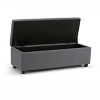 NicBex 47.6" Storage Bench Rectangle Ottoman with Storage Linen Nail Head Trim Bench for Bedroom, Entryway - 4 of 4