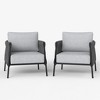 LayinSun Outdoor Patio Woven Rope Chairs, 2-Person Deep Seating Modern Armchairs 2-Seat for Outside - 2 of 4