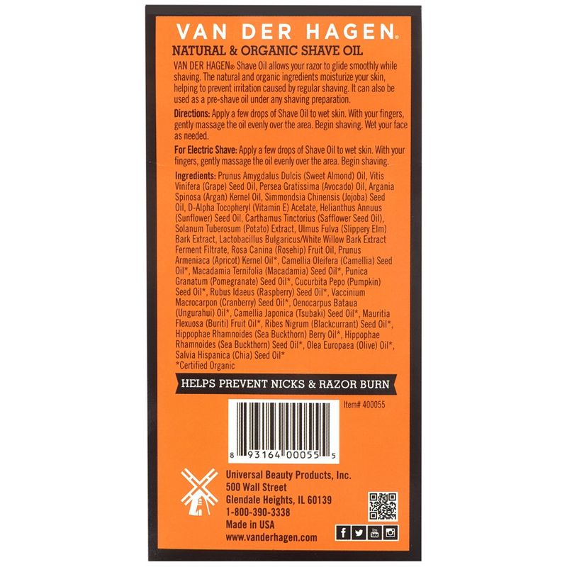 Van der Hagen Shave Oil - 1 fl oz, 5 of 7