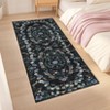 Insect Botanical Washable Rugs for Living Room Non Slip Low Pile Modern Floral Printed Accent Rug Stain Resistant Indoor Carpet - 4 of 4