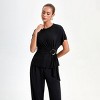 Women's Short Sleeve Belted T-Shirt - A New Day™ Black - 3 of 4