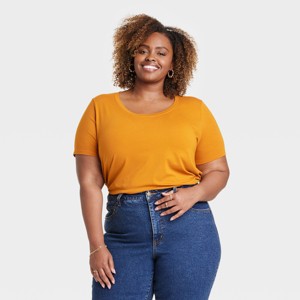 Women's Short Sleeve Relaxed Scoop Neck T-Shirt - Ava & Viv™ - 1 of 3