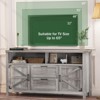TV Stand for 55 Inch TV, Farmhouse Barn Door Modern Entertainment Center,Tall TV Console and Ideal Media Storage - 2 of 4