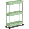 Hachikiko 3 Tier Slim Rolling Storage Cart - Removable Shelves Bathroom Organizer with Lockable Casters, Multi-Purpose Utility Cart - 3 of 4