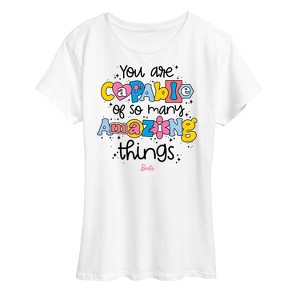 Women's - Barbie - You Are Capable Of So Many Amazing Things Barbie Short Sleeve Graphic T-Shirt - 1 of 4