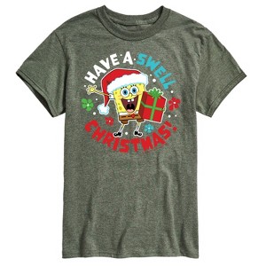 Men's - SpongeBob SquarePants - Have A Swell Christmas Short Sleeve Graphic T-Shirt - 1 of 4