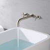 Sumerain Tub Faucet Brushed Nickel Wall Mount Tub Filler High Flow Bathtub Faucet, Extra Long Spout - 2 of 4