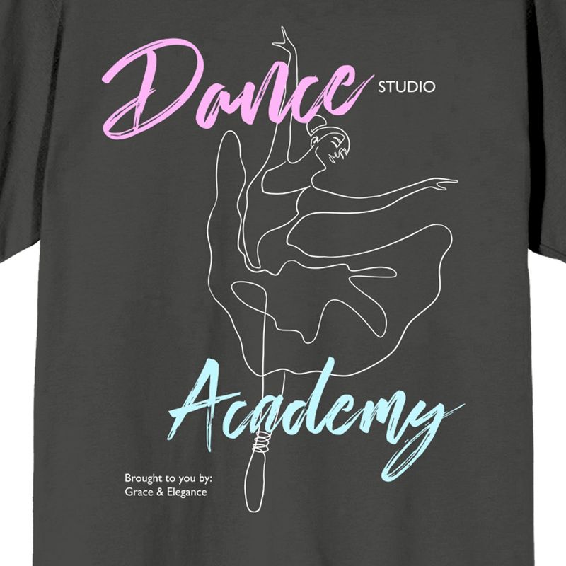 Dance Studio Academy: Brought to You By Grace & Elegance Unisex Adult Black Short Sleeve Tee, 2 of 3