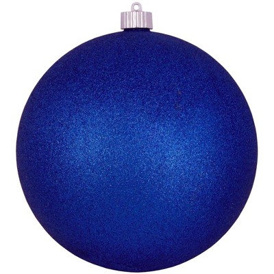 Christmas by Krebs Royal Blue Shatterproof Glitter Christmas Ball Ornament 8" (200mm)