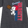 - Peanuts - Snoopy Varsity Squad Graphic Short Sleeve Fleece Dress - 2 of 4