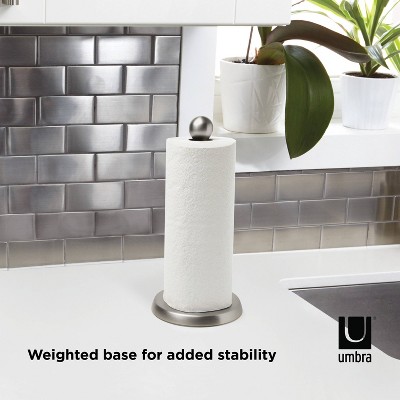 Nickel Teardrop Stainless Steel Paper Towel Holder
