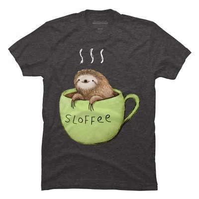 Men's Design By Humans Sloffee By SophieCorrigan T-Shirt