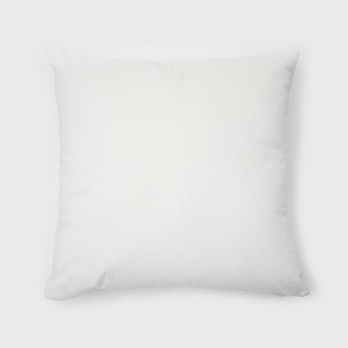 White textured throw outlet pillow