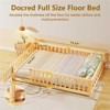 DoCred Toddler Floor Bed for Kids, Wood Floor Bed w/Slats & Fence for Girls and Boys, Montessori Bed Frame - 2 of 4
