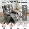 Heated Massage Reclinable Rocking Chair for Adults - Manual Nursery Glider with Cup Holder, Suitable for Living Room & Bedroom - 3 of 4