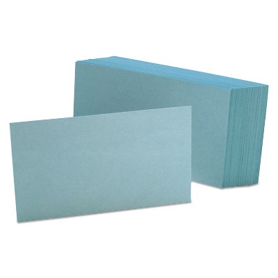 Oxford Unruled Index Cards 3 x 5 Blue 100/Pack 7320BLU