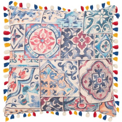 Candela Pillow - Multi - 16" x 16" - Safavieh