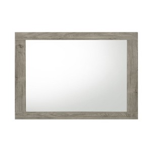 SEVOBAL Bathroom Vanity Mirrors Light Gray Finish Square Mirror Durable Design Anti-Scratch Surface Versatile, Light Gray, 1"*35"*35" - 1 of 4