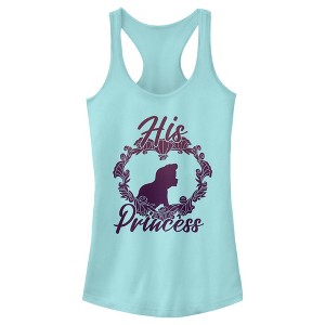 Juniors Womens Disney The Little Mermaid Ariel His Princess Racerback Tank Top - 1 of 4