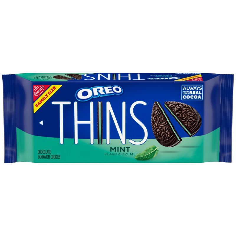 Oreo Thins Mint Cookies Family Size - 11.78oz, 1 of 12