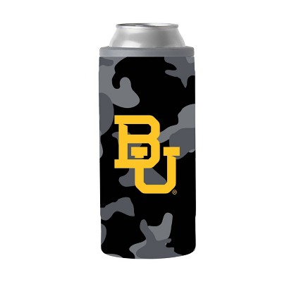 NCAA Baylor Bears 12oz Black Camo Slim Can Cooler