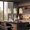 BAOURE 4" Modern Crystal Pendant Light - 3 Pack, Adjustable Hanging Ceiling Lamp with Crystal Prism Design for Dining Room -Chrome Finish - 4 of 4