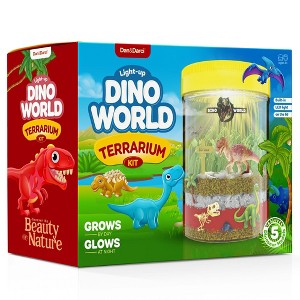 Dan&Darci Light-Up Dino World Terrarium Kit, Craft Kit for Kids, Birthday Gifts for Boys - 1 of 3