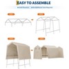 Portable Outdoor Storage Shed with 2 Roll-Up Doors, 240G Waterproof PE Tarp, UV-Resistant for Motorcycle/Tools - 3 of 4