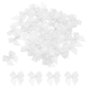 Unique Bargains Fabric Craft DIY Gift Packaging Accessories Satin Mini Ribbon Bows 150 Pcs - 1 of 4