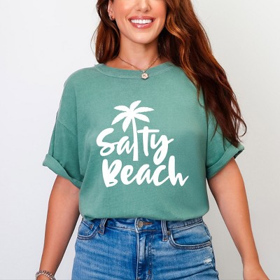 Simply Sage Market Salty Beach Garment Dyed Tee - S - Light Green