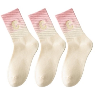 Anna-Kaci 3-Pack Women's Cotton Crew Socks with Cushioned Arch and Moisture-Wicking Athletic Fit
