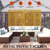 Metal Outdoor Privacy Screen, Decorative Privacy Fence with Stand, Outdoor Freestanding Screen Panels for Patio Lawn Deck - 4 of 4